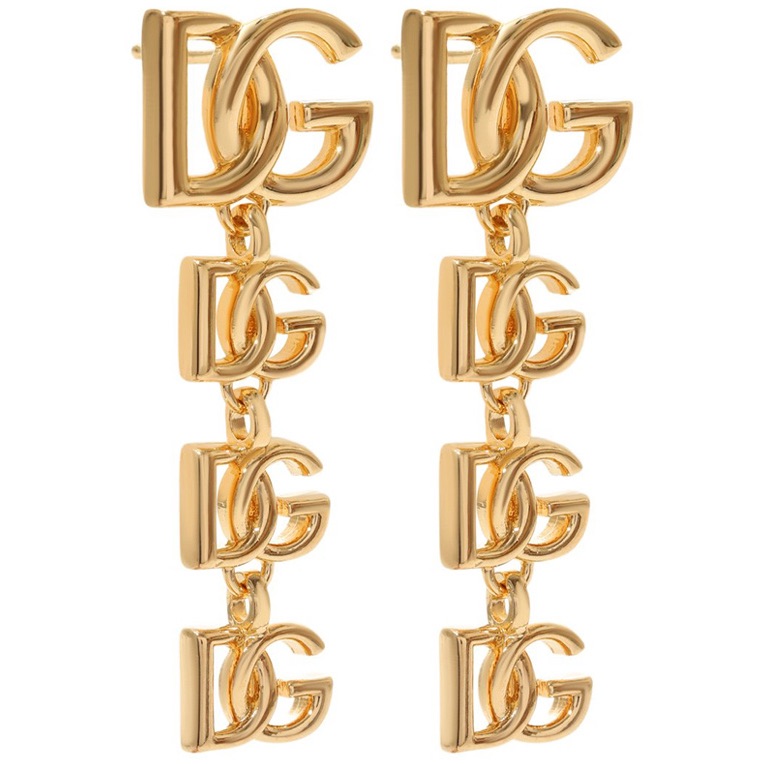 Dolce Gabbana Logo-Lettering Drop Earrings 500$